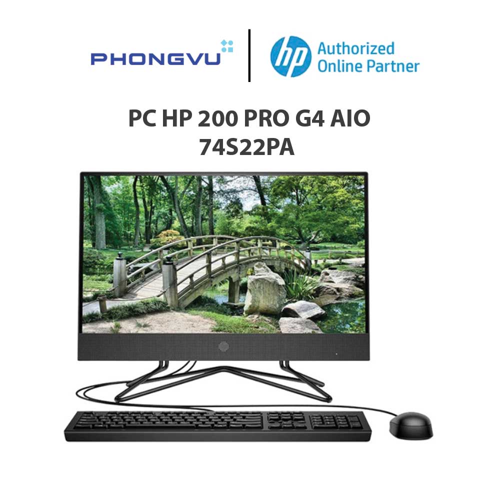 PC HP 200 Pro G4 AIO 74S22PA (21.5" Full HD/Intel Core i3-1215U) - Bảo hành 12 tháng