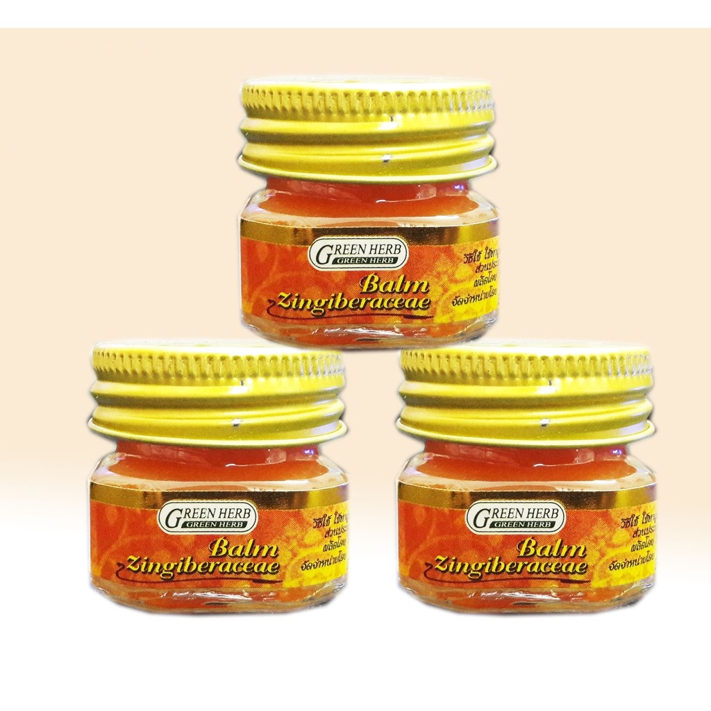 Combo 3 hũ dầu cù là gừng balm zingiberaceae 10gr - thái lan