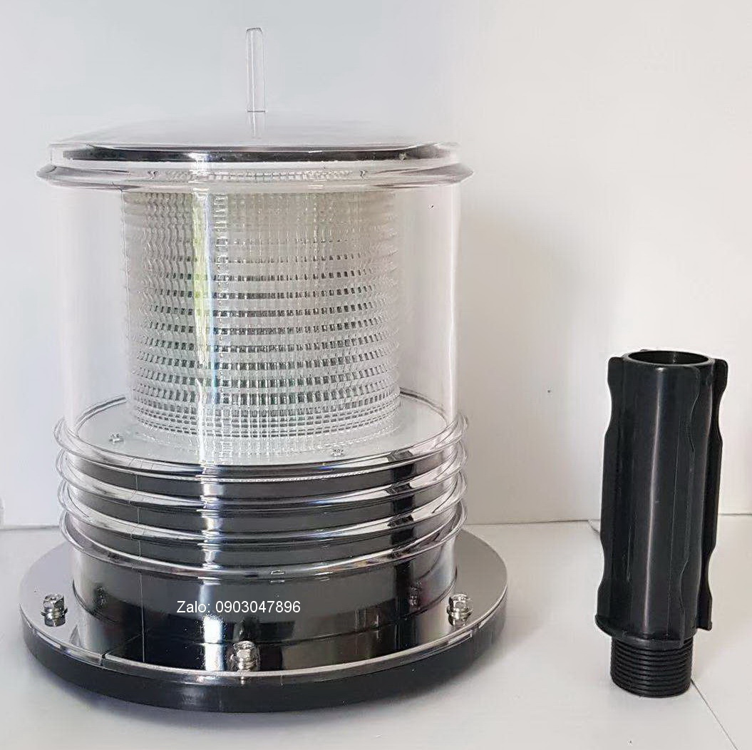 Đèn chớp báo không, chớp cảnh báo dùng năng lượng mặt trời(1.5Watt 4000mAh Solar Power LED IP65 Waterproof CXH15 Marine Signal Lights)