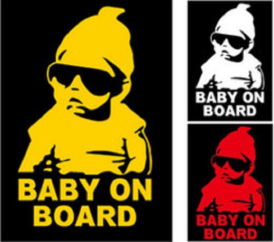 Tem Trang Trí Decal BABY ON BOARD - decal trang trí ô tô, xe hơi