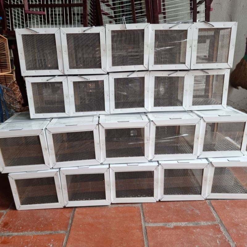 Hộp đựng dế bé đẹp Size nhỏ 16x16x15cm. Phụ kiện lồng chim Main86