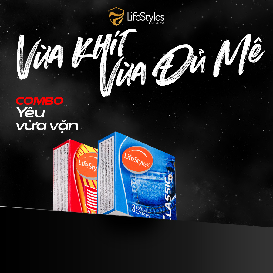 Combo Yêu Vừa Vặn - Bao cao su LifeStyles Classic 3 bao + Bao cao su LifeStyles Fantasy 3 bao