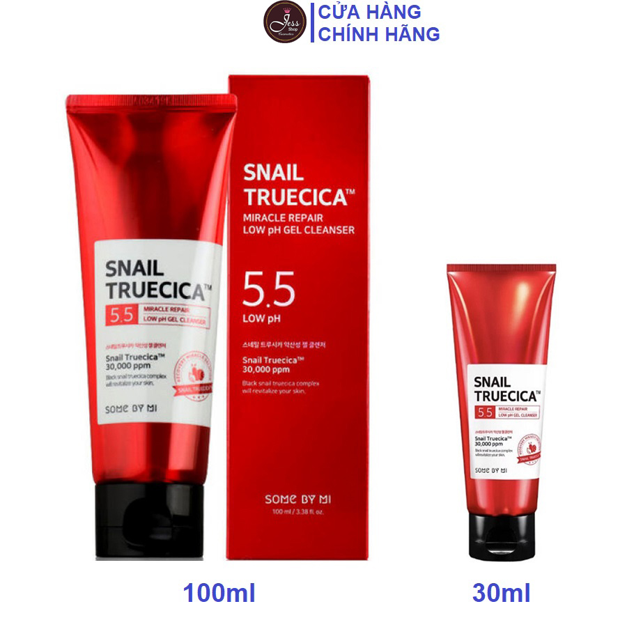 Sữa Rửa Mặt Some By Mi Snail Truecica Miracle Repair Low PH Gel Cleanser 30ml và 100ml
