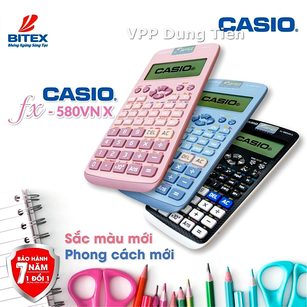 Máy tính Casio fx-580VNX BH điện tử 7 năm, quét mã QR