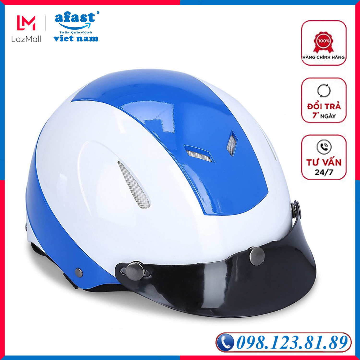Mũ bảo hiểm 1/2 đầu không kính Protec Disco DLWF (size L) - AFAST VIỆT NAM