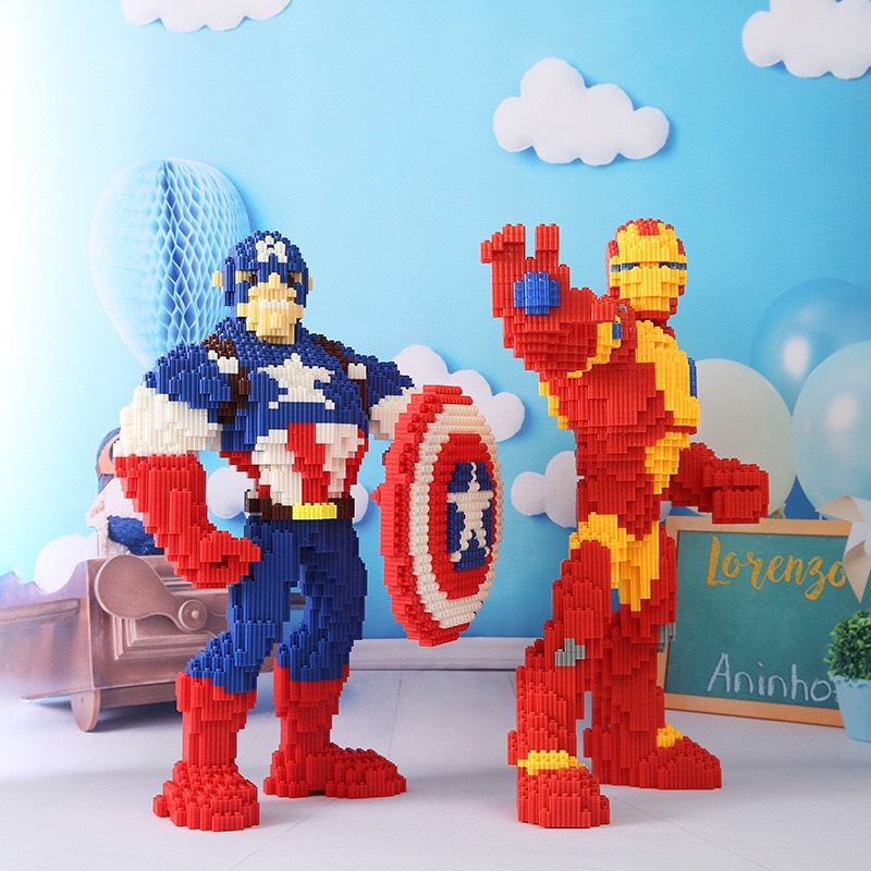 Lắp ráp Ironman - Caption size lớn - hàng đẹp , đồ chơi lắp ráp, xếp hình nhân vật marvel, Decor, Quà tặng