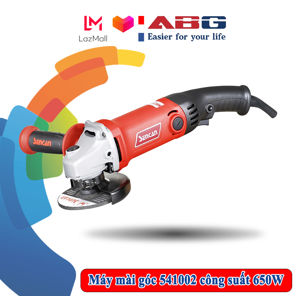 Máy mài góc sencan 541002 máy mài cầm tay công tắc đuôi công suất 650w đĩa mài 100mm thiết kế kiểu dáng nhỏ gọn với thân máy thuôn dài dễ cầm nắm chắc tay để chống trơn trượt – hàng chính hãng