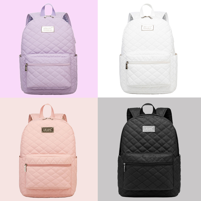 Balo laptop đi học nam nữ thời trang KINMAC có ngăn đựng laptop macbook riêng dày dặn, vải kháng nước - BLK01