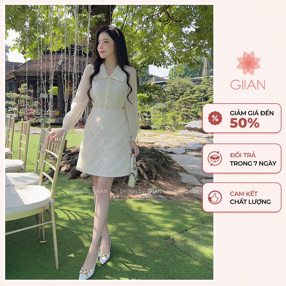 Set váy kathy tơ nến chính hãng Giian - SK0033