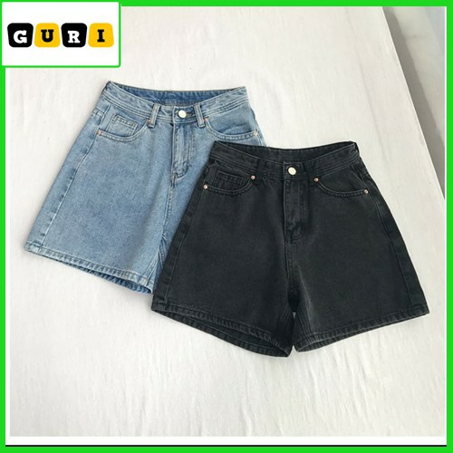 [HCM]Quần short jean nữ cạp cao co giãn Quần short jean nữ lưng cao thương hiệu cao cấp GURI QSJ02