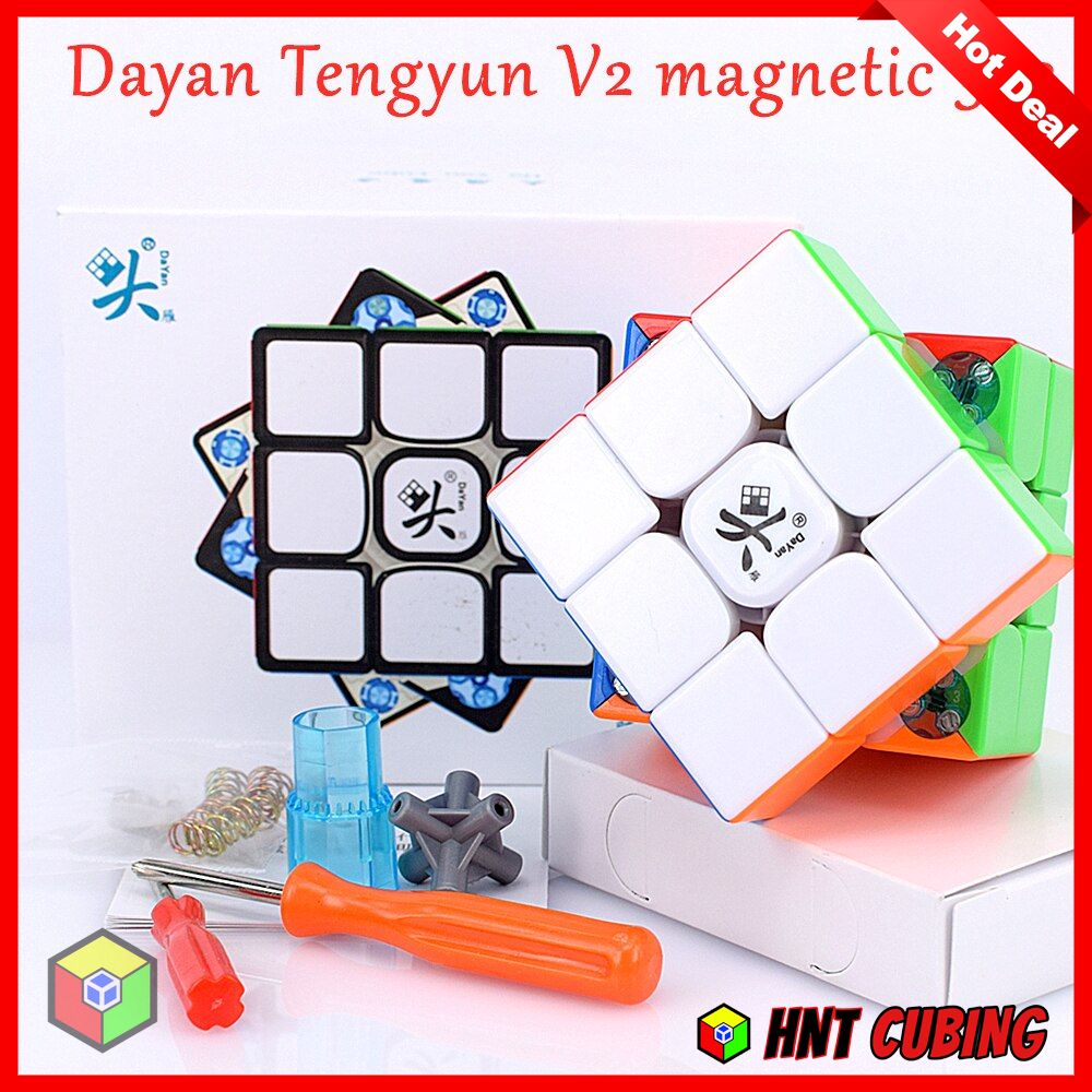 Rubik 3x3 Cao Cấp DaYan TengYun v2 M HNT Cubing (có sẵn nam châm)