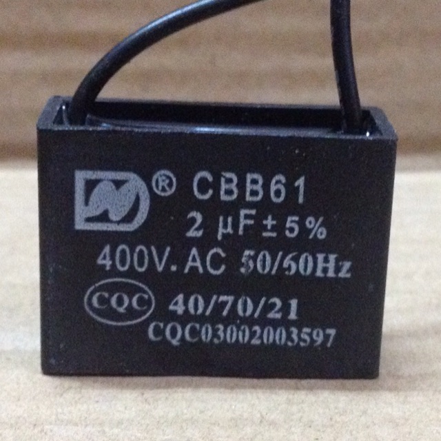 Tụ 2uf 400vac - tụ quạt bàn - tụ quạt treo - tụ quạt tản.