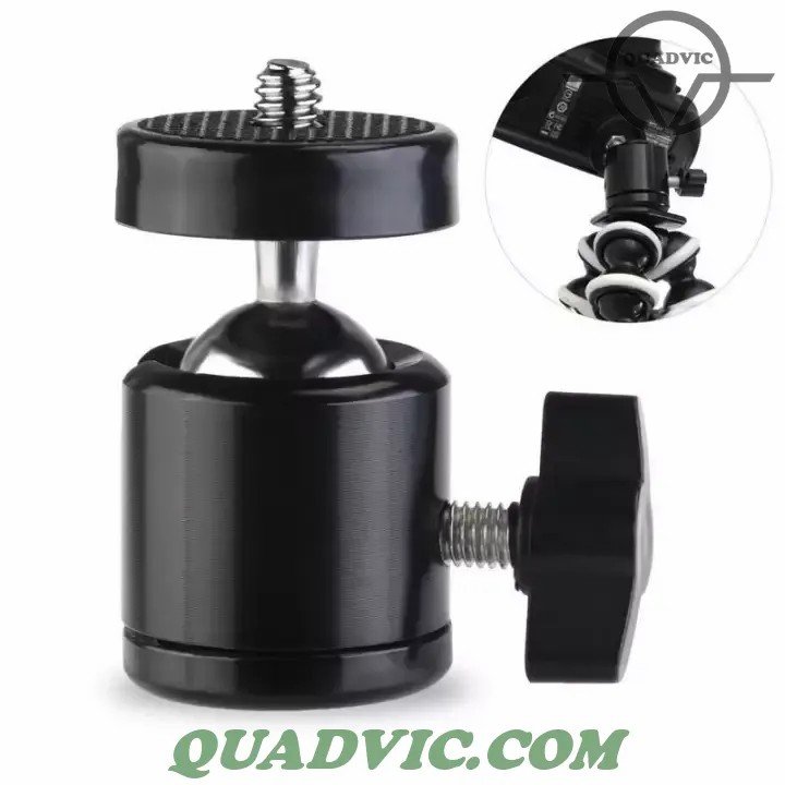 Ball head xoay 360 đầu chuyển đổi 3 phần 8 sang 1 phần 4 n00248 quadvic.com