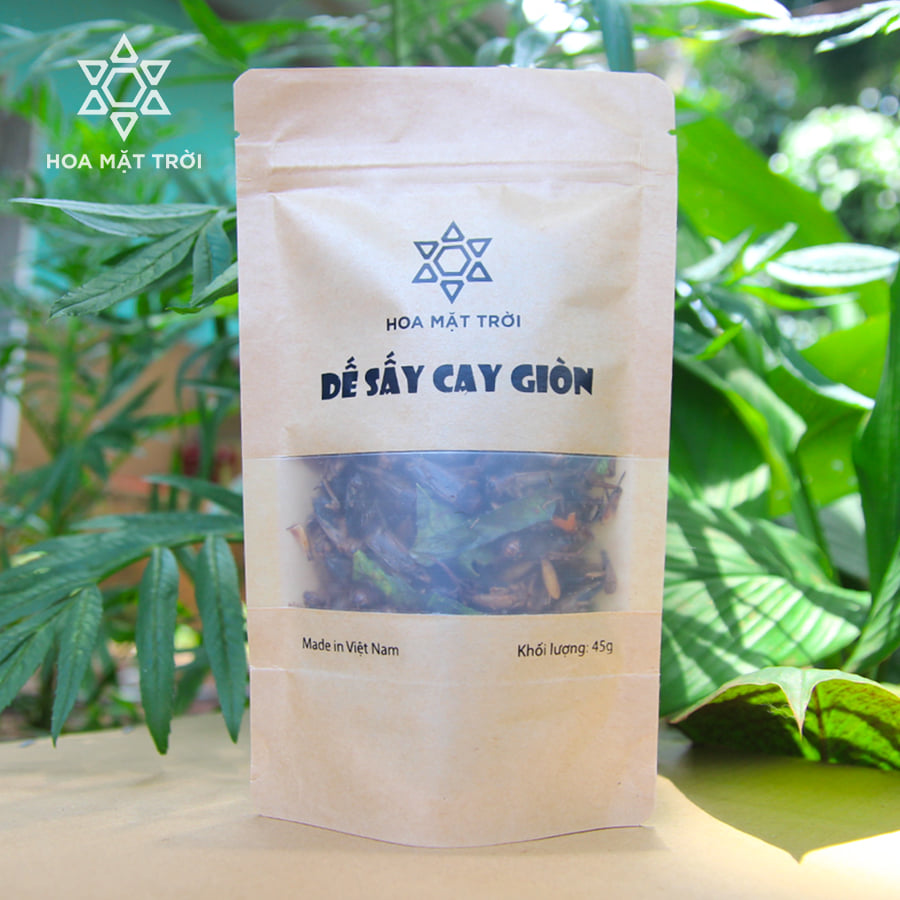 [FreeShip] Dế Sấy Cay giòn BeeShop BS01, Dế sấy ăn liền, dế rang tỏi ớt, món ăn côn trùng