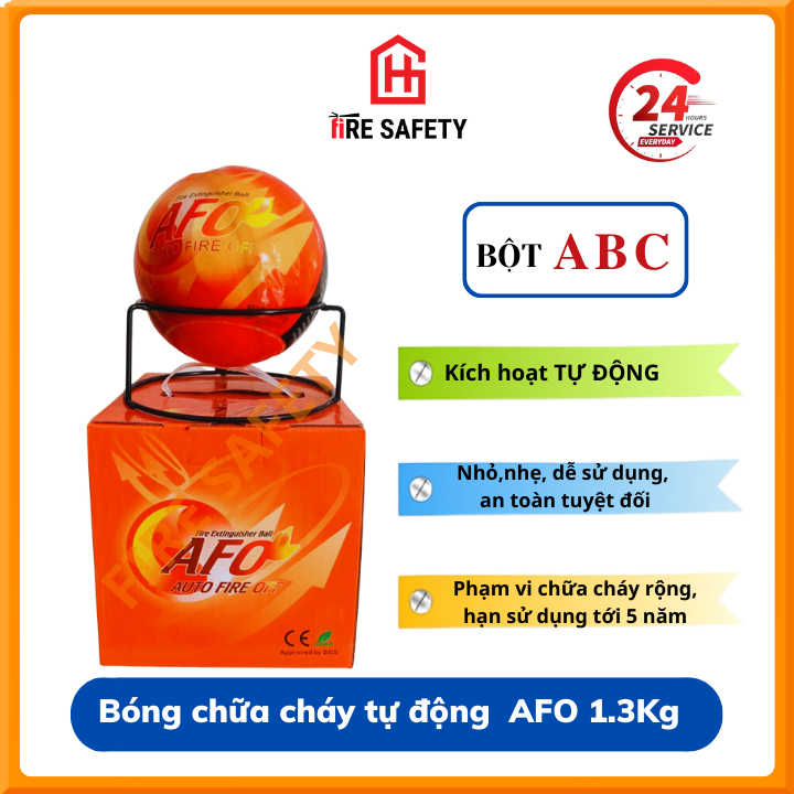 Bóng cứu hỏa , bóng chữa cháy tự động  AFO 1.3KG , dễ sử dụng, hiệu quả nhanh bảo vệ pccc 24/24