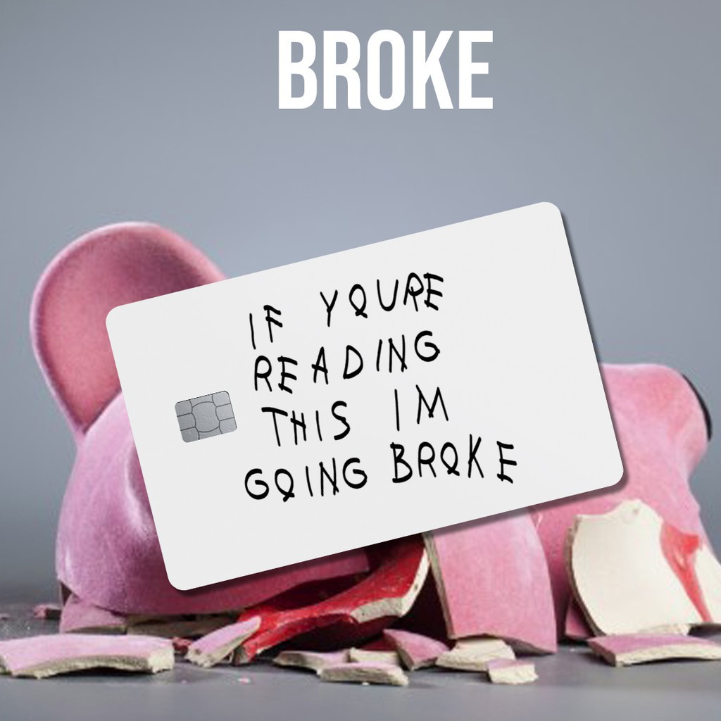 MIẾNG DÁN SKIN/ STICKER thẻ ATM, ngân hàng, chung cư, thẻ xe ( BROKEN ) | TUTA CARDS