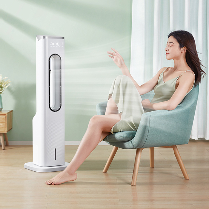 Quạt tháp không cánh Chigo cung cấp ion âm, lọc không khí, phun sương có điều khiển