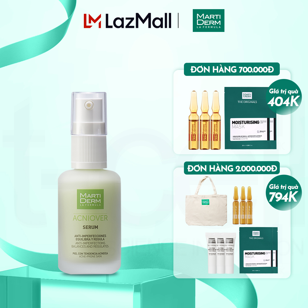 Tinh chất giảm mụn & kiểm soát nhờn - MartiDerm Acniover Serum