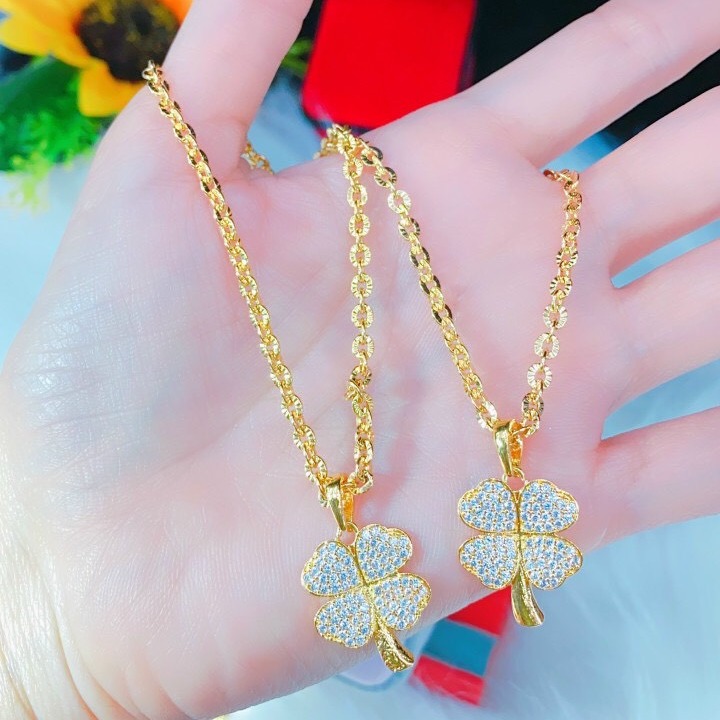 [Dây Chuyền Nữ Cỏ Bốn Lá May Mắn - Bền Màu - Không Đen Không Ngứa] - Trang Sức Nữ Đẹp - HD20276 - dây chuyền nữ đẹp dây chuyền nữ vàng tây dây chuyền nữ vàng ta dây chuyền nữ vàng 24k dây chuyền nữ bạch kim dây chuyền nữ 10k