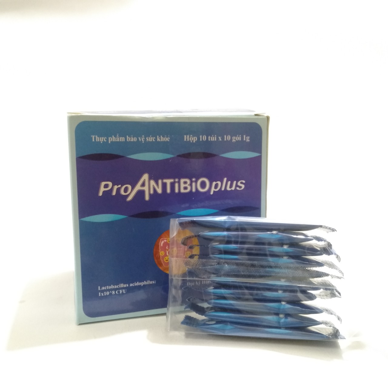 Bổ sung 1 tỷ lợi khuẩn giảm đầy bụng, phân sống, tăng cường hấp thu Men tiêu hóa Pro AntiBio Plus-Hộp 100 túi men