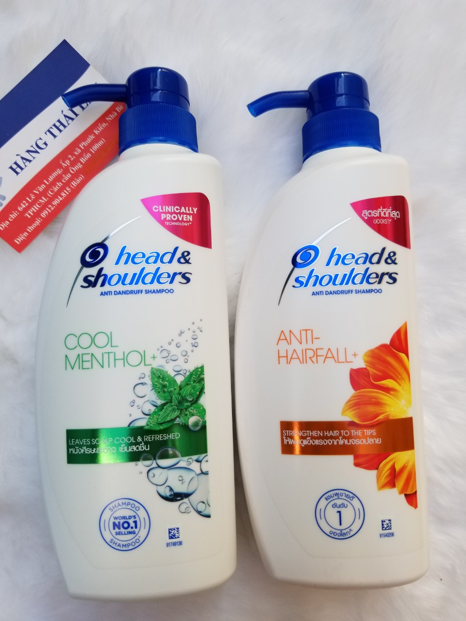 [HCM]Combo 2 chai Dầu gội Head Shoulders Thái Lan 410ml (Bạc hà + Cam)