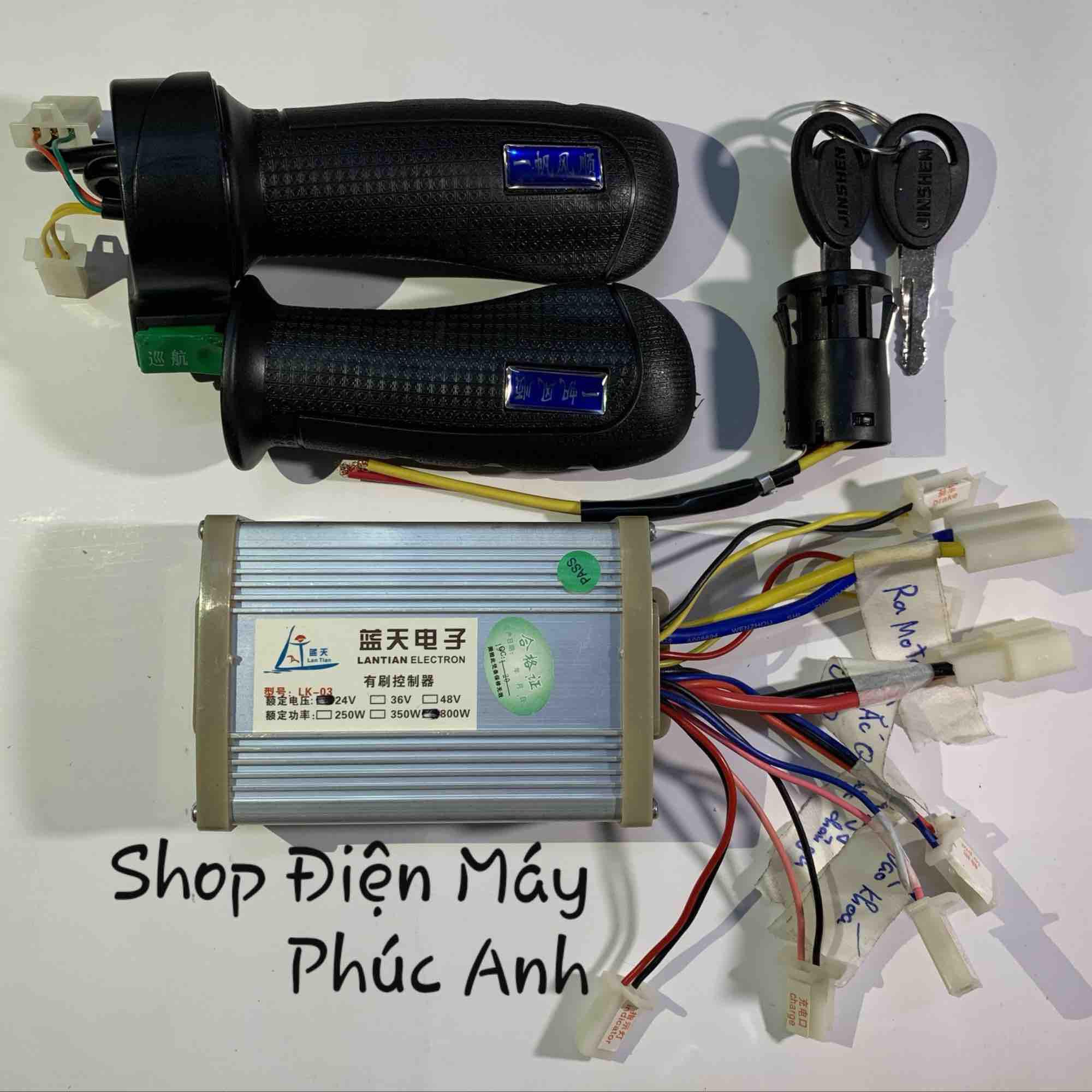 Bộ Điều Khiển tốc độ motor DC 24v 800w kèm tay ga