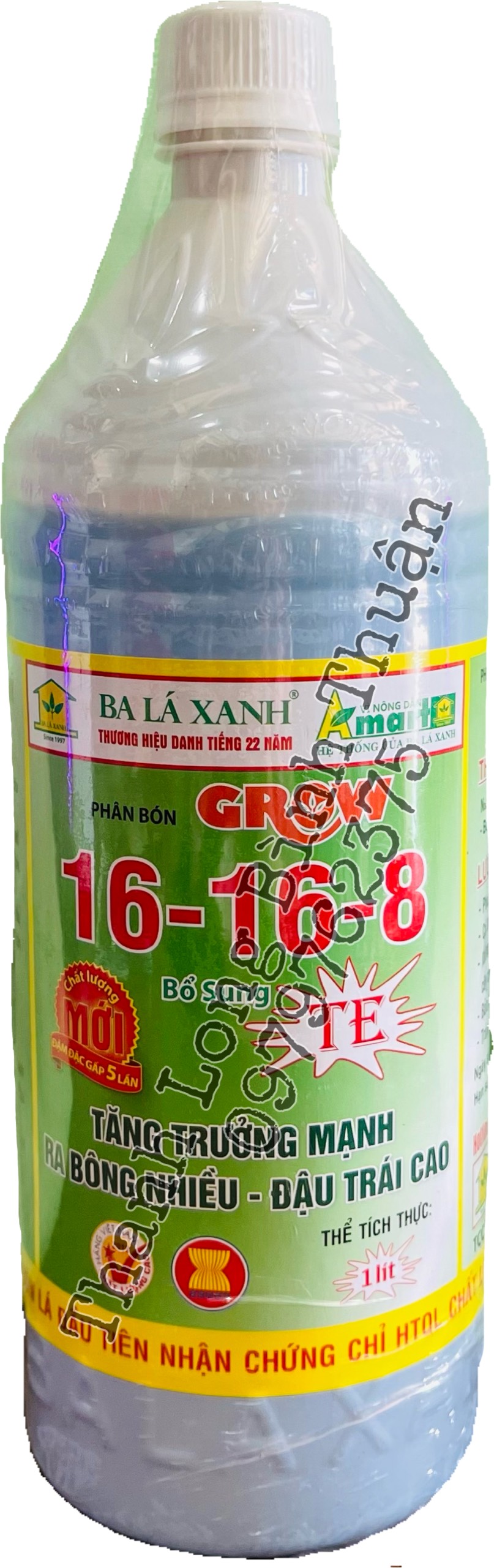 Phân Bón Grow - Ba Lá Xanh (16 - 16 - 8) bổ sung TE - Chai 1 lit