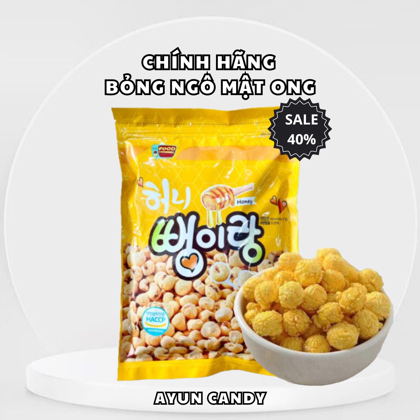 Bắp nổ hàn quốc vị mật ong goongchi 250g - bỏng ngô nổ hàn quốc không chiên dầu