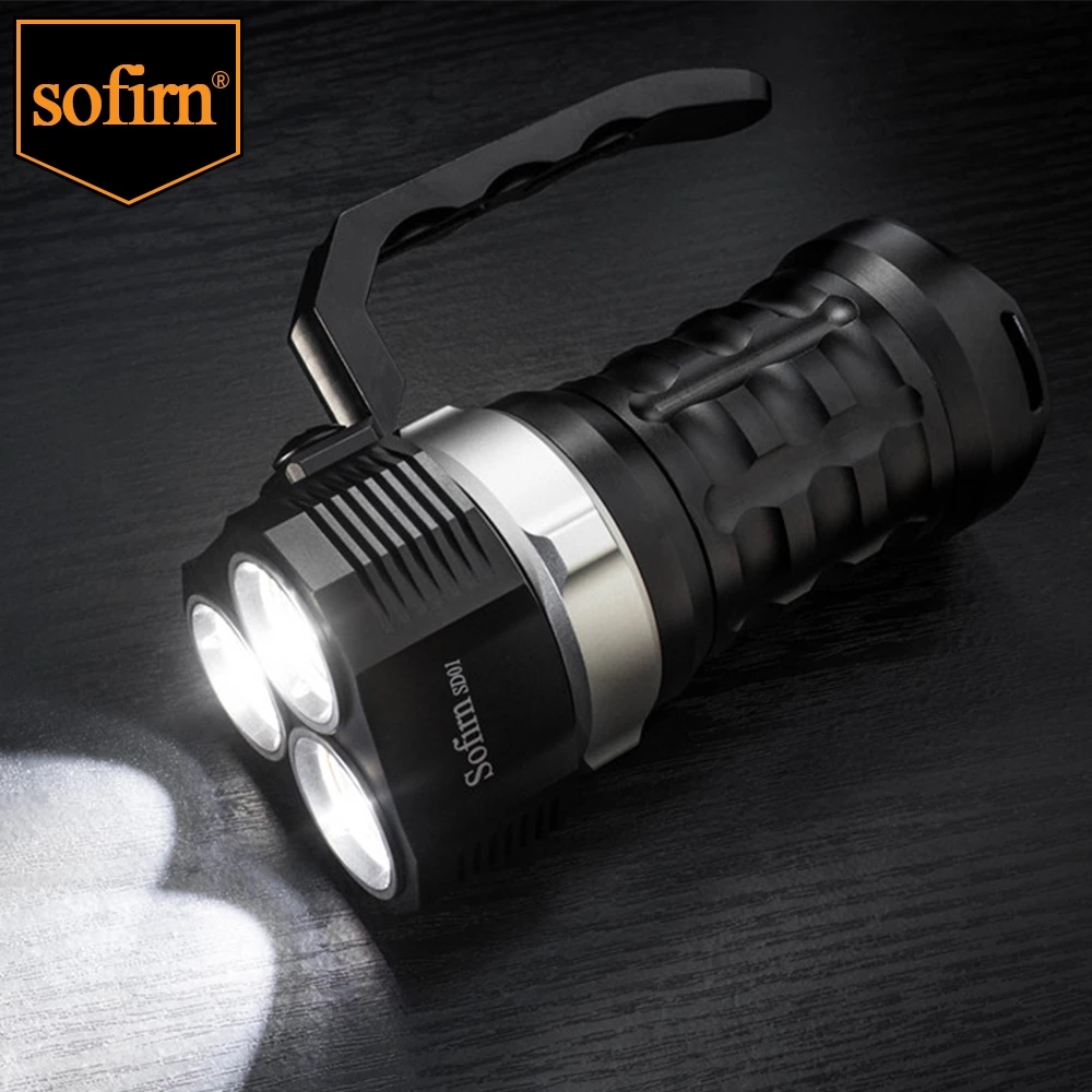 Sofirn sd01 6000lm đèn lặn mạnh mẽ 3 * sst40 đèn pin lặn led dưới nước đèn pin 4 chế độ công tắc điều khiển từ tính