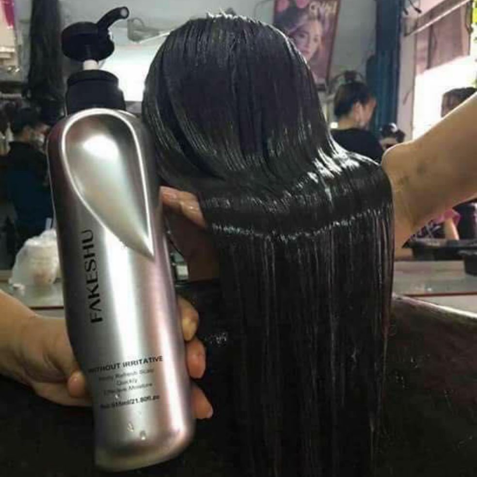 Phục hồi tóc hư tổn collagen - HẤP TÓC PHỦ LỤA TƠ TẰM FAKESHU 618ML, ủ tóc siêu mềm mượt, giải pháp hiệu quả cho tóc hư tổn -