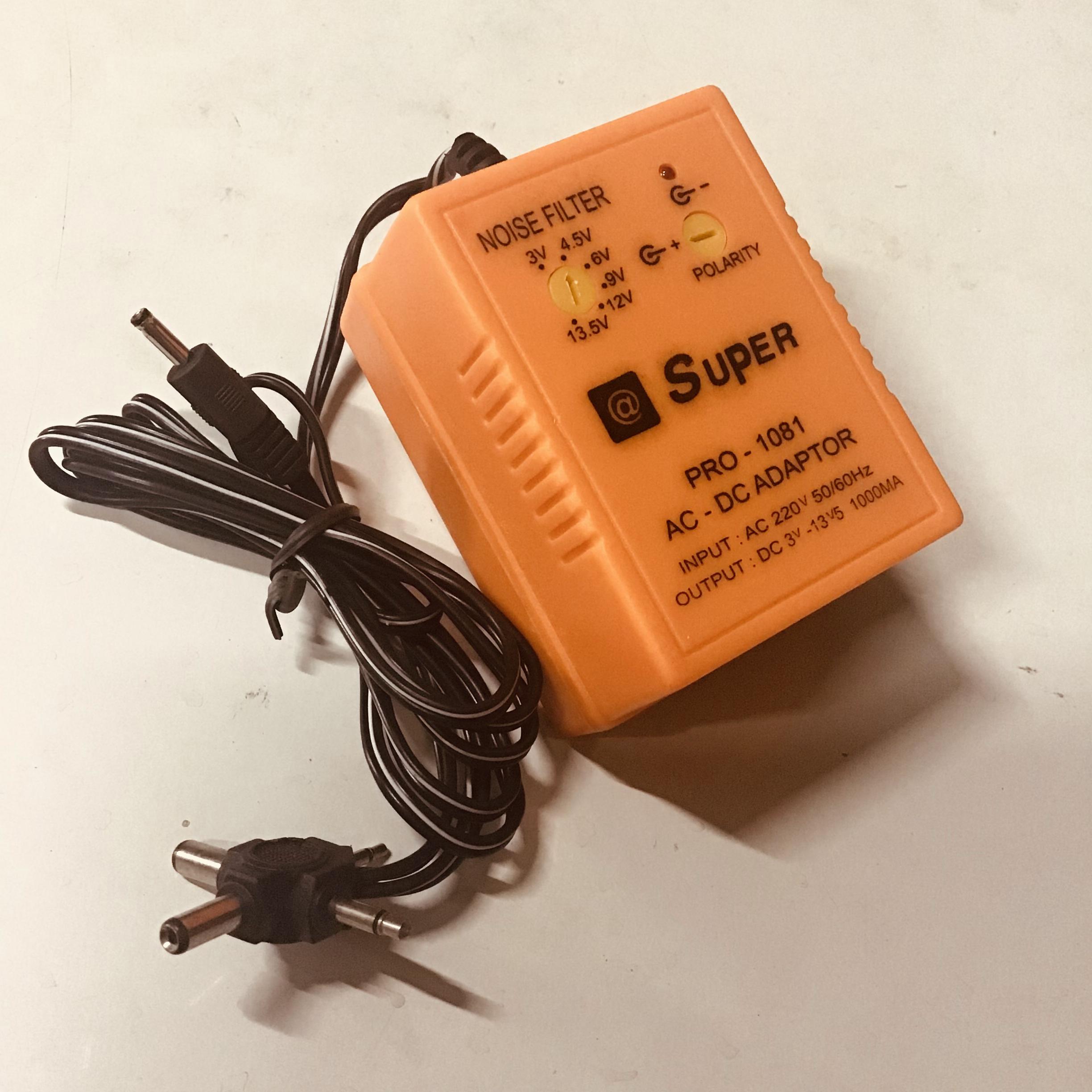 Adaptor super 1000ma nhiều jack cắm - từ ac input 220v ra dc output 3v - 13,5v