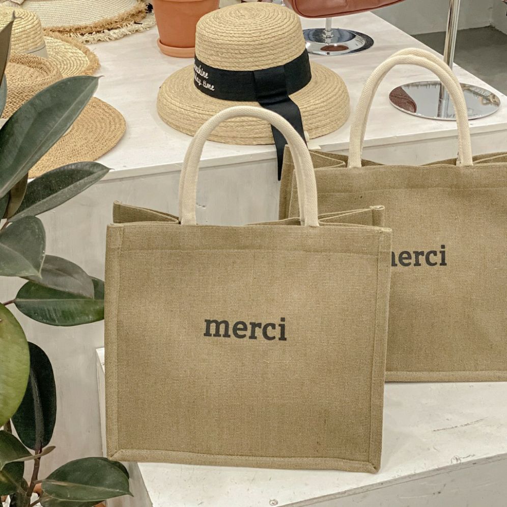 Túi cói đi biển MERCI