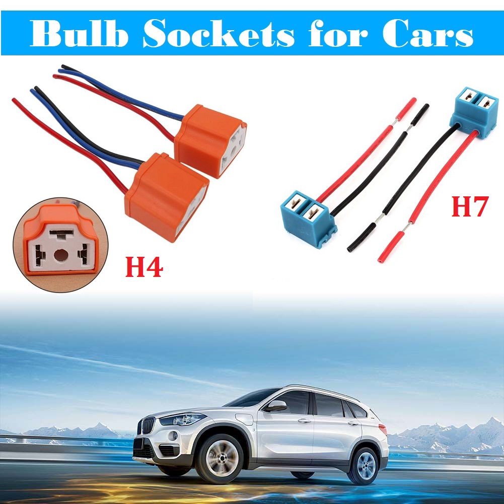 Chuôi Đèn/ Chấu Đèn Pha H4 / H7 - Cổng Kết Nối/ Đầu Nối Dài Chân Đèn Cho Xe Ôtô