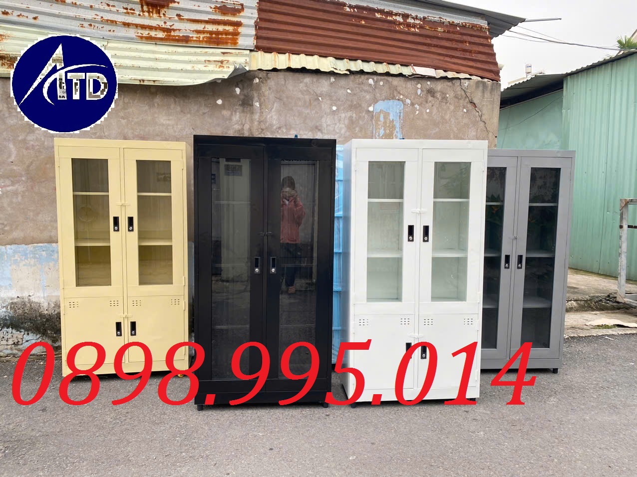 Tủ sắt đựng hồ sơ có kính - Tủ hồ sơ kính trưng bày, giao hàng trong ngày
