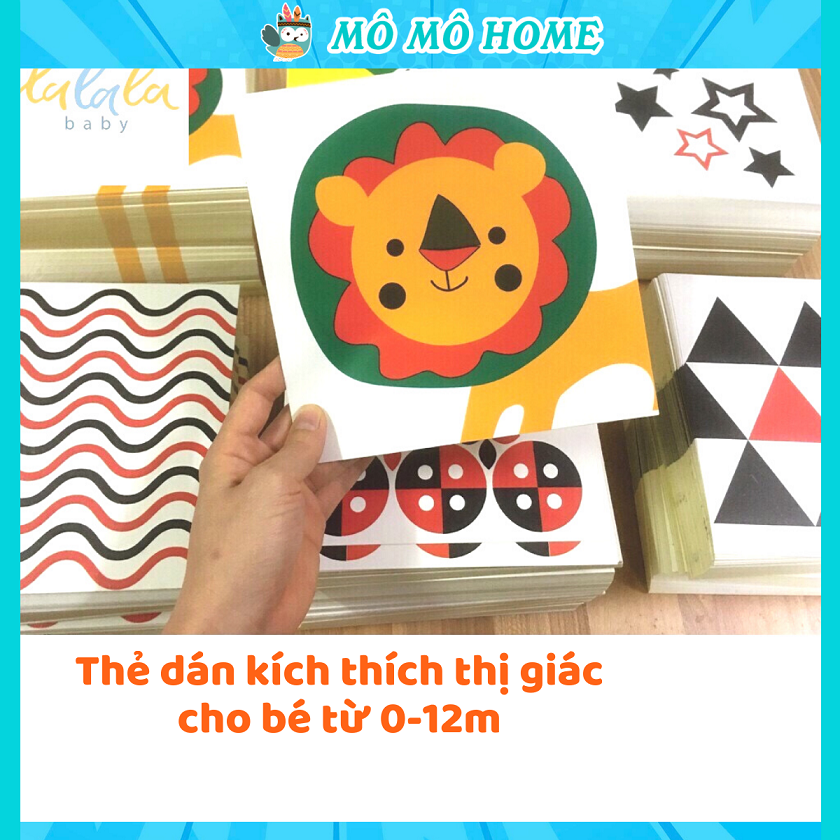 Bộ 6 thẻ dán tường kích thích thị giác cho bé Lalala Baby