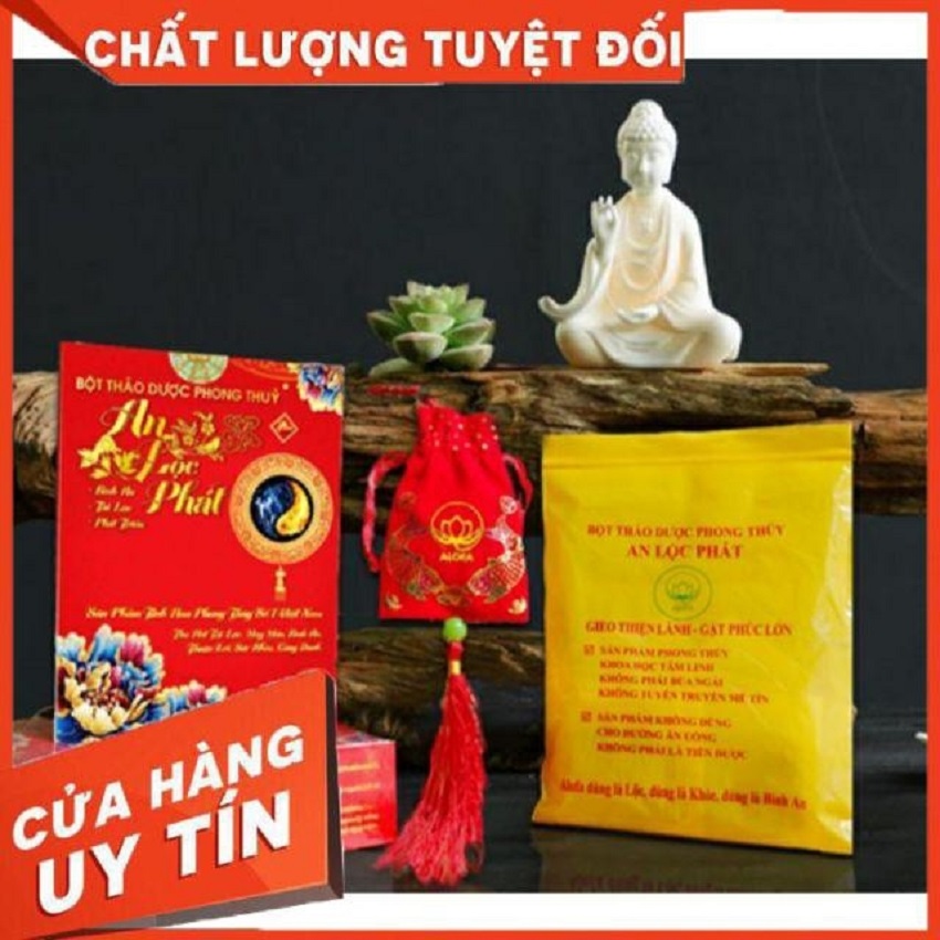 Combo 2 hộp bột phong thuỷ alofa chiêu hút tài lộc tặng 2 túi đỏ