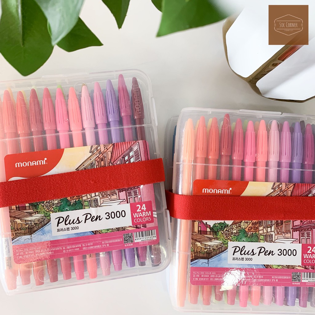 [HCM]Bộ bút màu Monami Plus Pen 3000 0.3mm (kèm hộp)