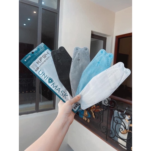 10 chiếc khẩu trang 4d kf94 unimask kháng khuẩn công nghệ hàn quốc