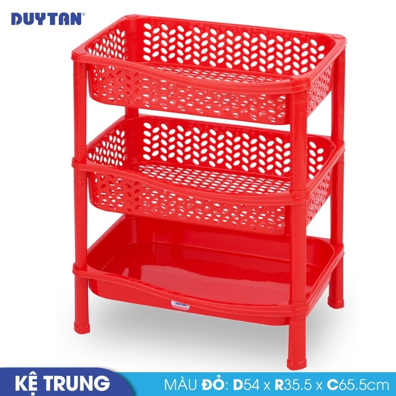 Kệ trung nhựa DUY TÂN 3 ngăn (54 x 35.5 x 65.5 cm) - 46410 - Giao màu ngẫu nhiên