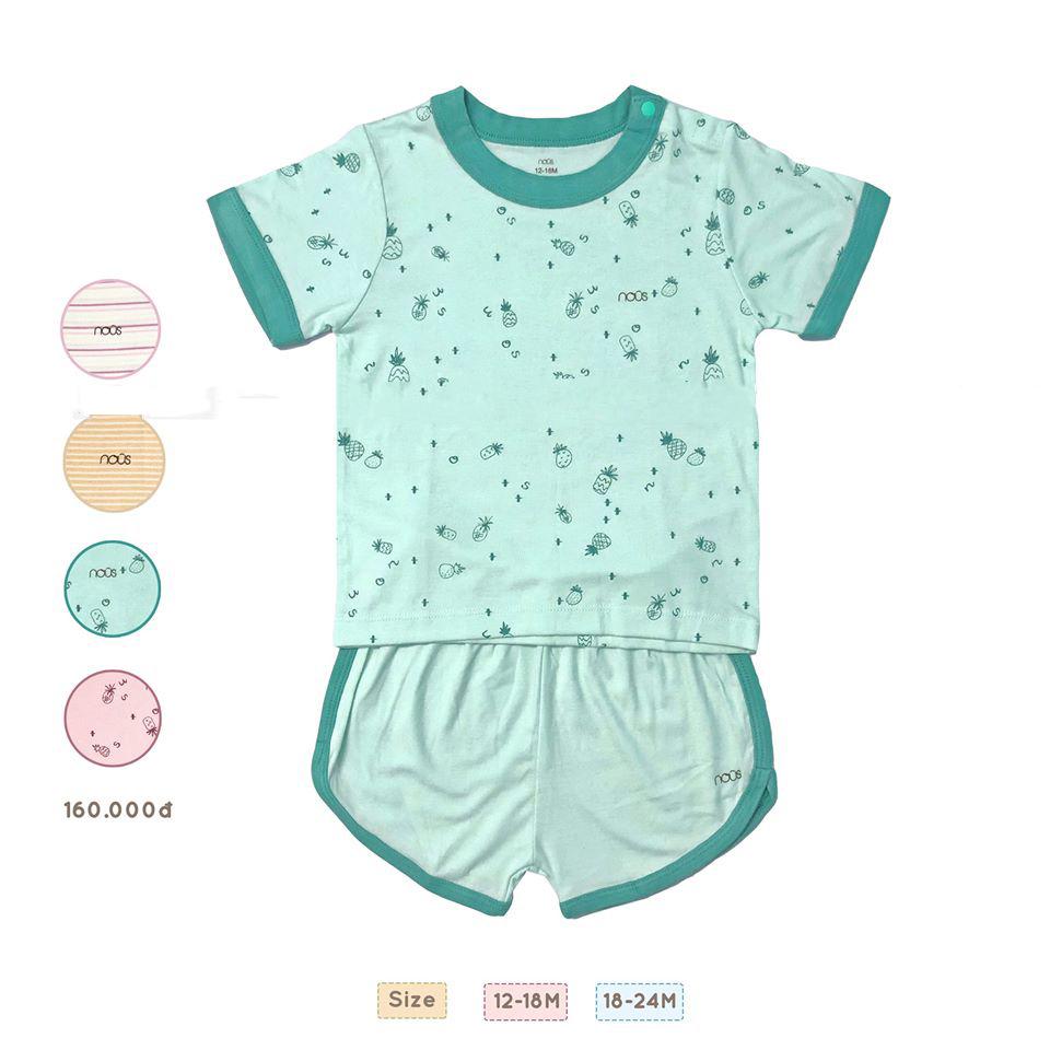 Nous - Bộ cài vai cộc petit xanh bạc hà 18M