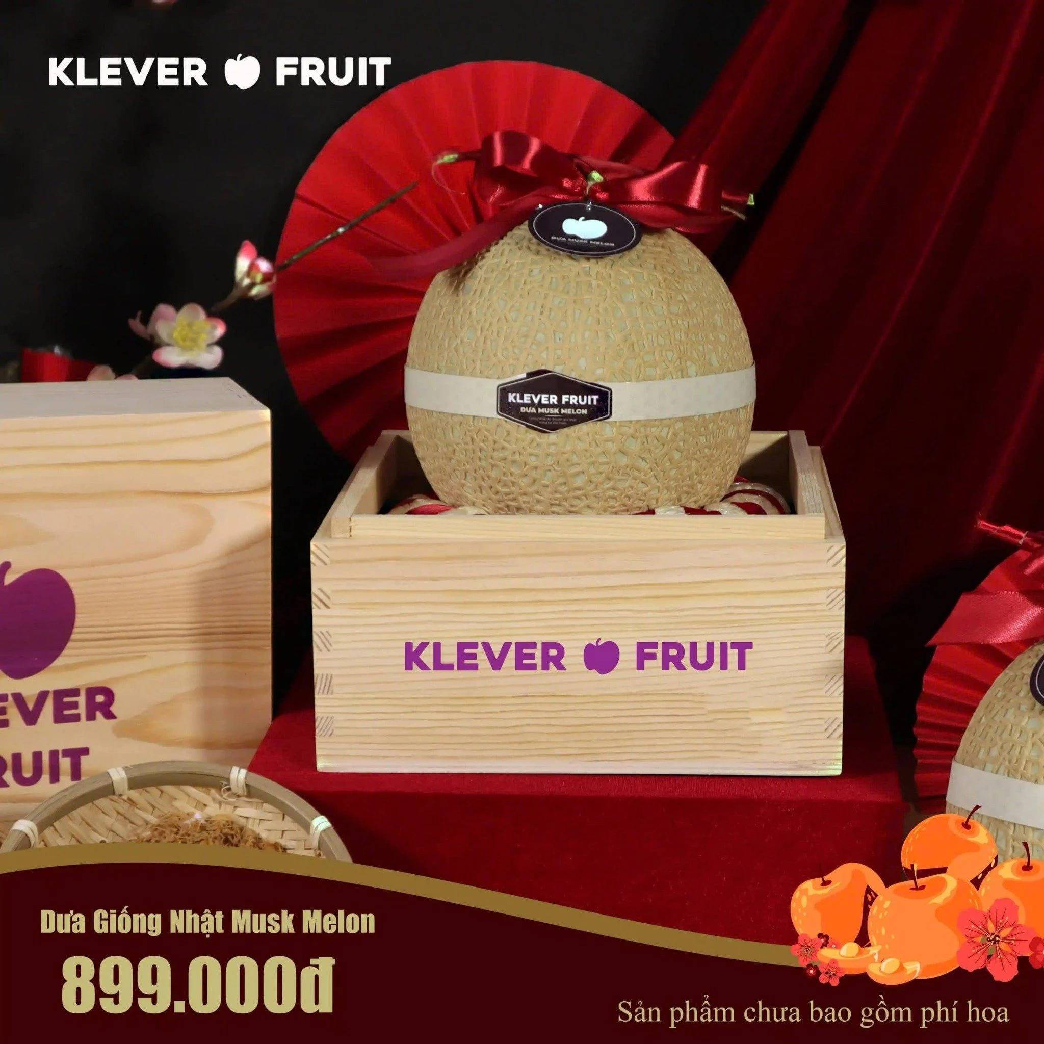 Hộp Quà Tết Dưa Giống Nhật Musk Melon - Klever Fruit