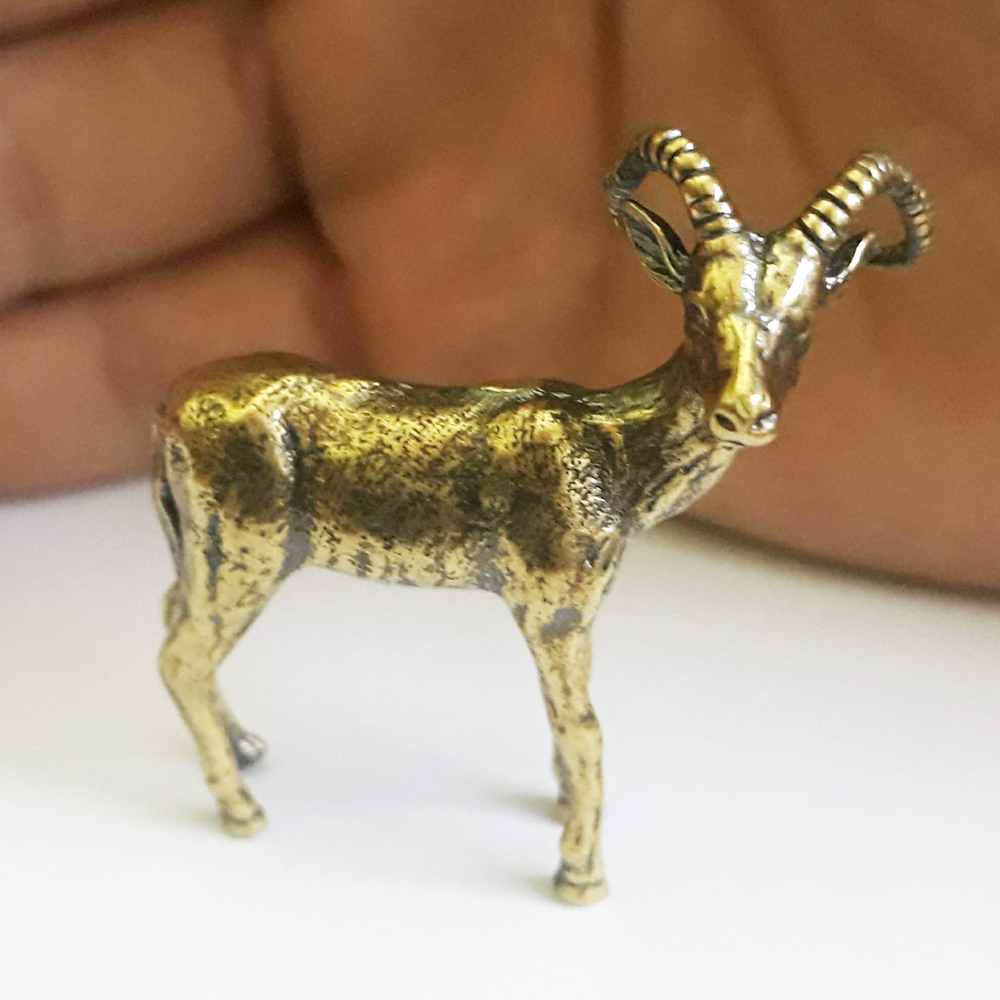 Tượng dê mini bằng đồng giá rẻ làm phụ kiện tiểu cảnh, phụ kiện bàn trà, trang trí bonsai, làm quà tặng