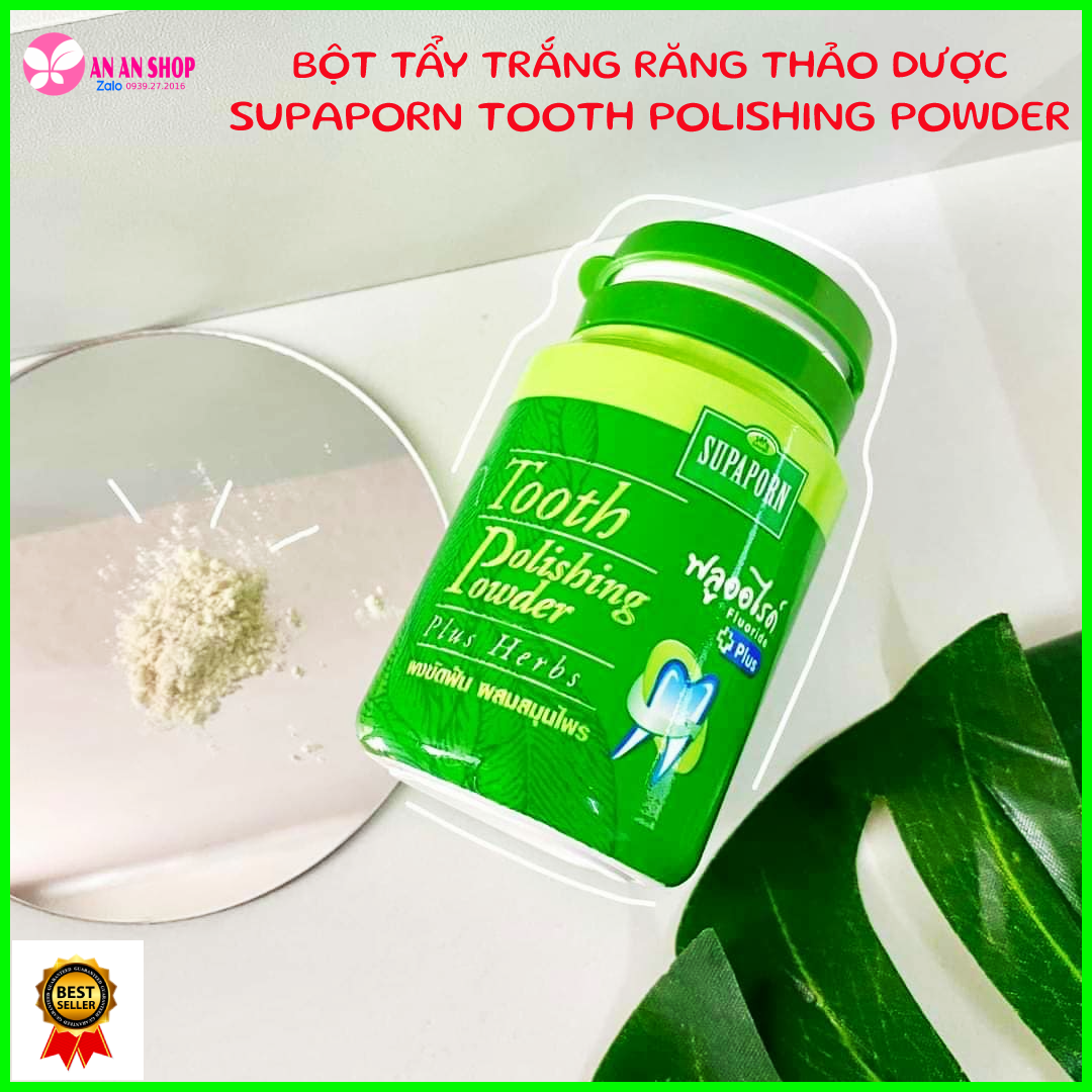 Bột tẩy trắng răng thảo dược supaporn tooth polishing powder