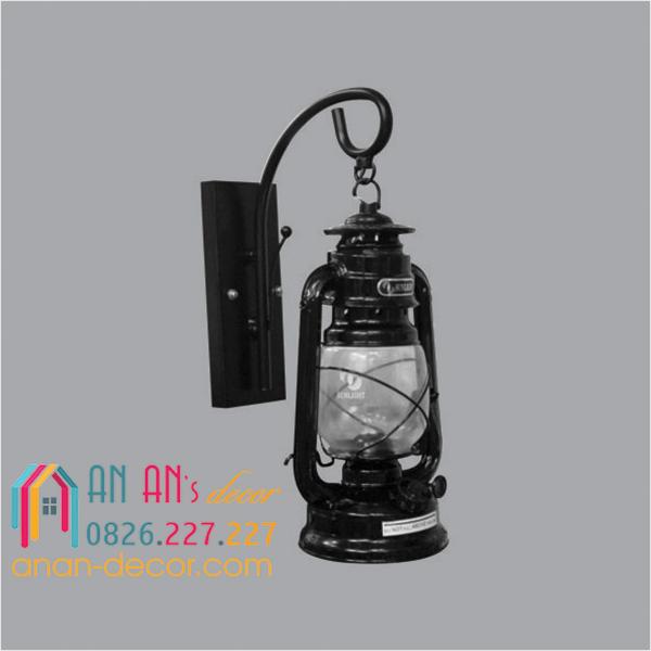 Đèn gắn tường trang trí kiểu công nghiệp hình đèn bão Vintage ( có bóng đèn)
