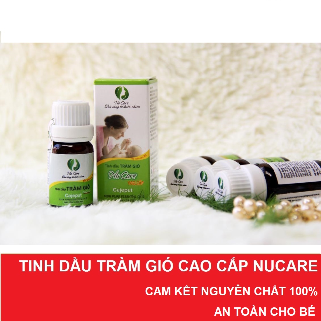 Tinh Dầu Tràm Gió Cao Cấp NuCare an toàn cho bé giảm ho phòng cảm có giấy kiểm định