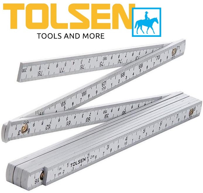 Thước xếp 2 mét folding ruler Tolsen 35047