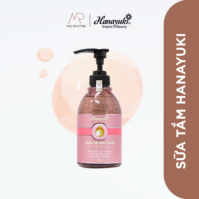 Sữa tắm thảo dược dưỡng trắng da Hanayuki 500g