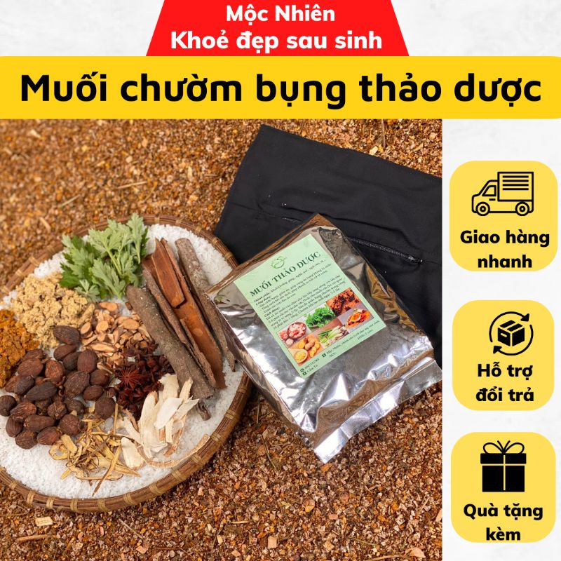 Muối thảo dược chườm bụng sau sinh giúp săn chắc bụng giảm eo