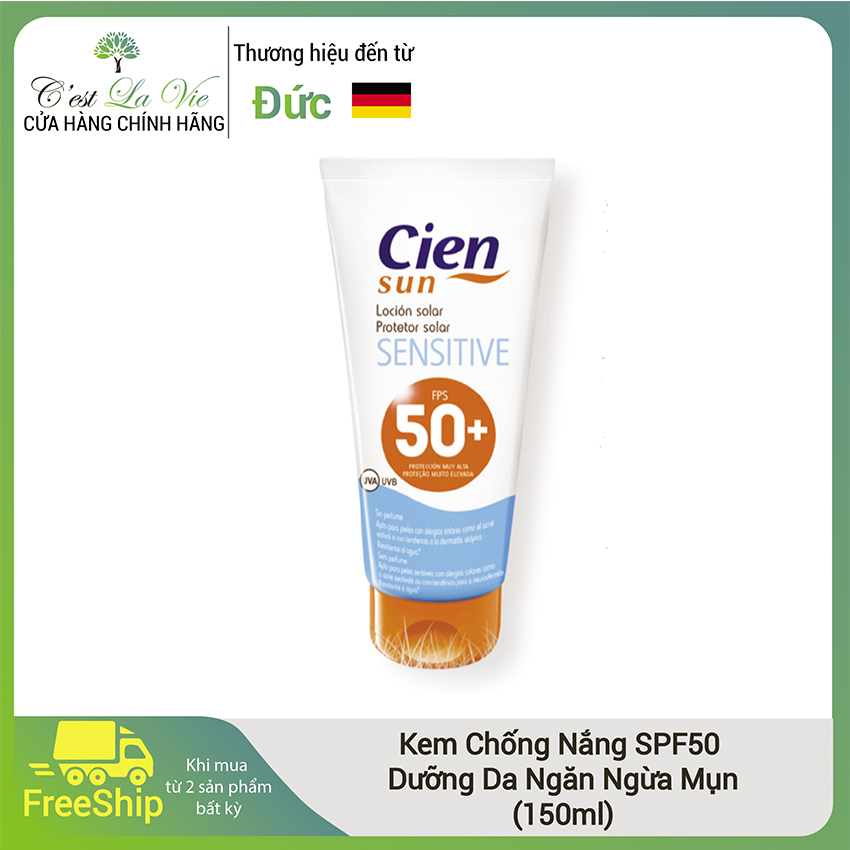 Kem chống nắng cien sun sensitive 50+