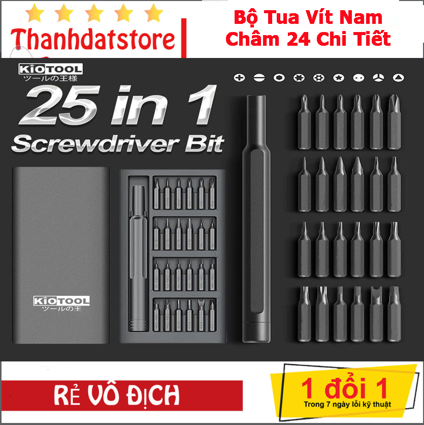 Bộ tua vít nam châm 24 chi tiết dùng sửa chữa điện thoại - tô vít đa năng tiện dụng